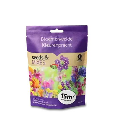 Seeds & Mixes Bloemenweide kleurenpracht 15m2