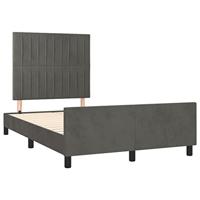 Bedframe zonder matras 120x190 cm fluweel donkergrijs - thumbnail