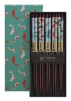 Chopsticks Set - Tokyo Design Studio - Goudvis Decoratie - 5 paar - thumbnail
