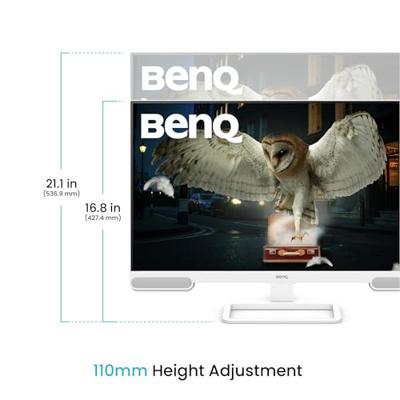 BenQ EW2790U 27” 4K 3840 x 2160 met 98% P3-kleurdekking, exclusief AI Contrast, ingebouwde 2.1-kanaals speakers met woofer, 1 USB type-C, 3 HDMI-poorten, ergonomisch design en Eye Care-technologie