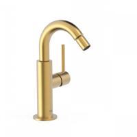 Bidetmengkraan Tres Study Exclusive Hendel Uitloop Gebogen 16,5 cm Rond Mat Goud - thumbnail