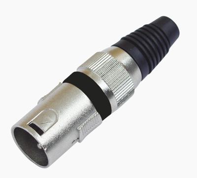 OMNITRONIC XLR plug 3-pin bk 10x