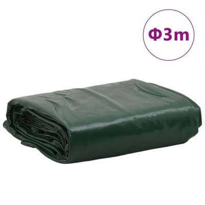 VidaXL Dekzeil 600 g/m² ø 3 m groen