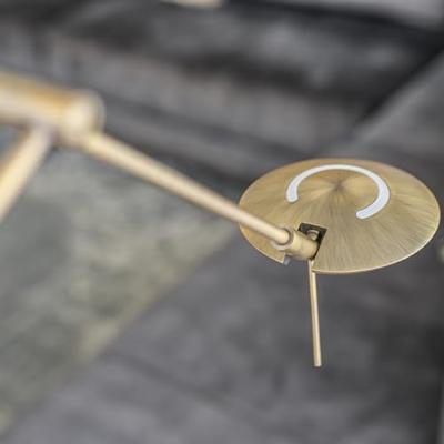 Steinhauer Messing leeslampZodiac LED 2-lichts 165cm - 2107BR