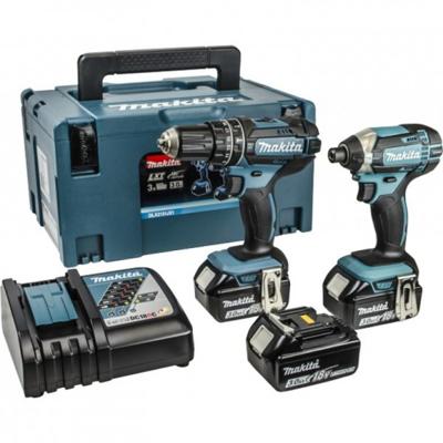 Makita DLX2131JX1 Accu Combiset 2-delig (DHP482 + DTD152) 18V 3.0Ah in Mbox