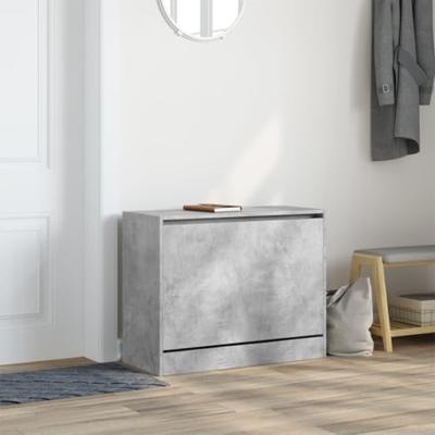 VidaXL Schoenenkast 80x34x63 cm bewerkt hout betongrijs