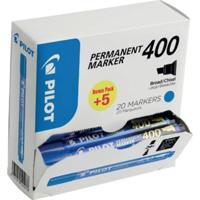 Pilot permanent marker 400, XXL doos met 15 + 5 stuks, blauw - thumbnail
