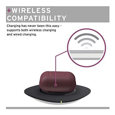 U by UAG [U] DOT Soft Touch Siliconen Hoes Apple Airpods 2 (2019) / Apple Airpods 1 (2016) [Wireless Charging Compatible (LED zichtbaar), Lightning-aansluiting afdekking, karabijnhaak ] Dusty Rose