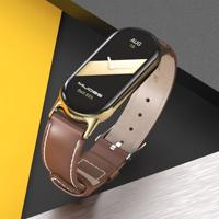 Echt leren bandje - Rood - Xiaomi Smart Band 8 & 9 - thumbnail