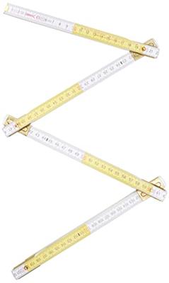 BMI Duimstok | lengte 2 m | breedte 16 mm | EG III | beukenhout wit-geel | 1 stuk - 982980200 - 982980200