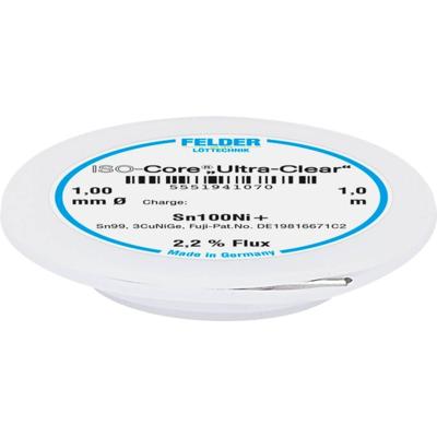 Felder ISO-Core Ultra-Clear Sn100Ni+ Soldeertin, loodvrij Spoel Sn99,25Cu0,7Ni0,05 1 mm