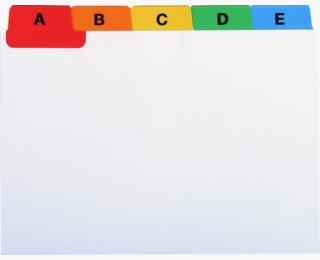 Exacompta tabbladen voor systeemkaartenbakken, 25 tabs, ft A7 Exacompta tabbladen voor systeemkaartenbakken, 25 tabs, ft A7