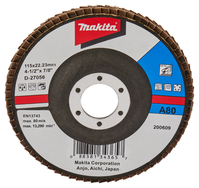 Makita Accessoires Lamellenschuurschijf 115mm A80 - D-27056 D-27056