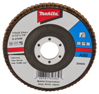 Makita Accessoires Lamellenschuurschijf 115mm A80 - D-27056 D-27056 - thumbnail