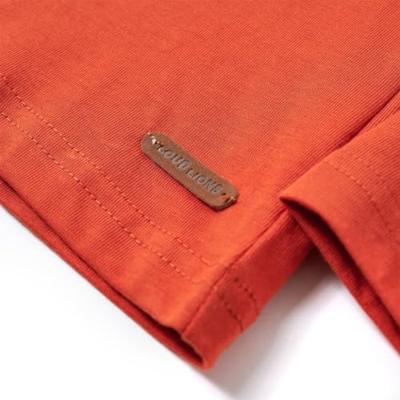 Kindershirt met lange mouwen racewagenprint 128 oranje - thumbnail