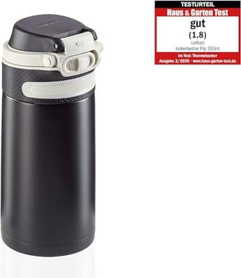 Leifheit 3243 flip isoleerbeker 350 ml zwart - thumbnail