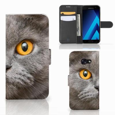 Telefoonhoesje | Met pasjeshouder | Samsung Galaxy A5 2017 Britse Korthaar Telefoonhoesje | Met pasjeshouder | Samsung Galaxy A5 2017 Britse Korthaar