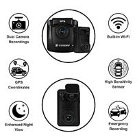 Transcend DrivePro 620 Dashcam Kijkhoek horizontaal (max.): 140 ° Accu, Display, Dualcamera, Achteruitrijcamera - thumbnail