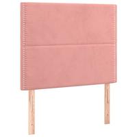 Boxspring met matras fluweel roze 90x190 cm - thumbnail