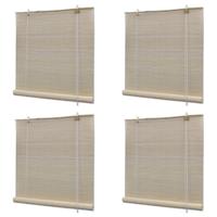 Rolgordijnen 4 st 120x160 cm bamboe natuurlijk - thumbnail