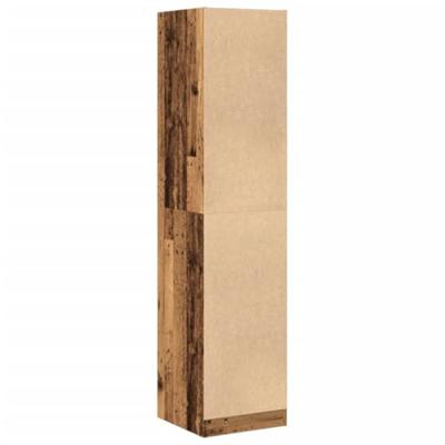 Apothekerskast 40x41x174,5 cm bewerkt hout oud houtkleurig