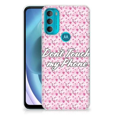 Motorola Moto G71 5G Silicone-hoesje Flowers Pink DTMP Motorola Moto G71 5G Silicone-hoesje Flowers Pink DTMP