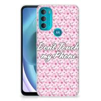 Motorola Moto G71 5G Silicone-hoesje Flowers Pink DTMP - thumbnail