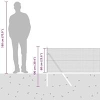 VidaXL Afrasteringspaal grijs 25 x 0,6 m (12 x 12 mm gaas) - thumbnail