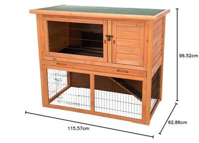 TRIXIE NATURA KONIJNENHOK MET REN BRUIN 116X97X63 CM