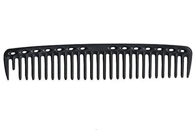 YS Park Big Hearted Comb Round Tooth Ref. YS-452 Carbon Zwart 1Stuks
