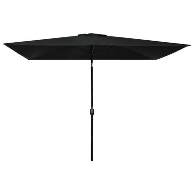 VidaXL Parasol met metalen paal 300x200 cm zwart