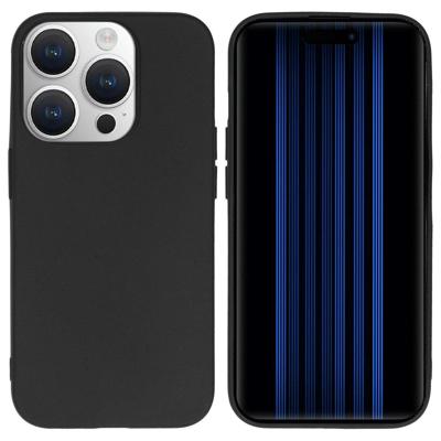 Accezz Color Backcover iPhone 15 Pro Telefoonhoesje Zwart Accezz Color Backcover iPhone 15 Pro Telefoonhoesje Zwart