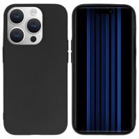 Accezz Color Backcover iPhone 15 Pro Telefoonhoesje Zwart - thumbnail