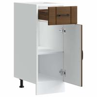 Keuken onderkast Lucca bewerkt hout bruin eikenkleur - thumbnail