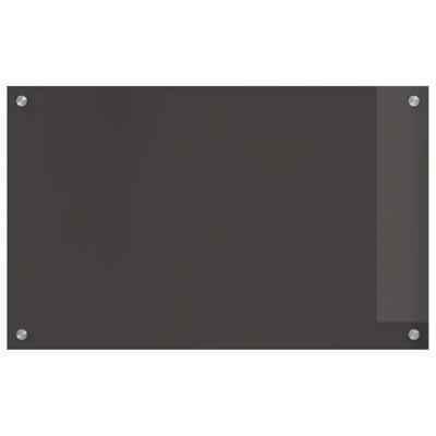 VidaXL Keuken spatscherm donkergrijs 80 x 50 cm gehard glas