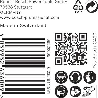 Bosch Accessories 2608901650 Schuurpapier voor multischuurmachine Korrelgrootte (num) 180 (l x b) 93 mm x 102 mm 50 stuk(s)