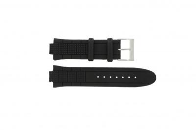 Guess horlogeband W17521G2 / U12579G1 / U14002G1 / W19510G1 Leder Zwart 12mm