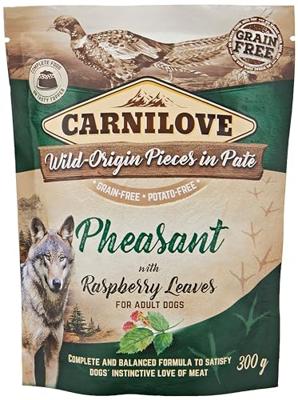 CARNILOVE DOG POUCH FAZANT / FRAMBOZENBLAD 12X300 GR
