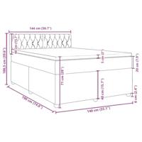 Boxspring met matras stof zwart 140x190 cm - thumbnail