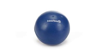 Rubber bal massief hondenspeeltje blauw 9 cm
