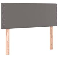 Boxspring met matras en LED kunstleer grijs 120x190 cm - thumbnail