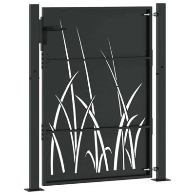 Tuinpoort met slot Zwart 105 x 125 cm Poedergecoat staal