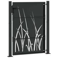 Tuinpoort met slot Zwart 105 x 125 cm Poedergecoat staal - thumbnail