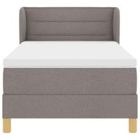 Boxspringbed met matras creme 90x200 cm stof Taupe 80 x 200 cm - thumbnail