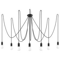 Zwarte elegante Kroonluchter EDISON 7 - thumbnail