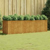 Plantenbak verhoogd 280x80x80 cm cortenstaal - thumbnail