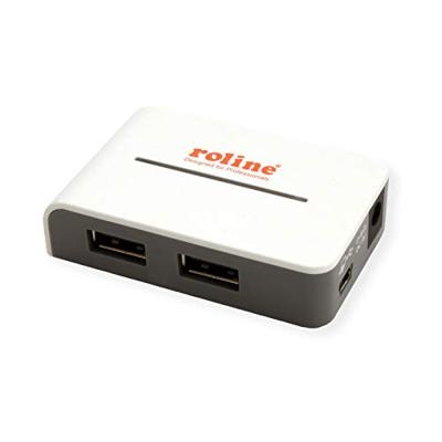 ROLINE USB 2.0 Hub, Black and White, 4 poorts, met voeding ROLINE USB 2.0 Hub, Black and White, 4 poorts, met voeding