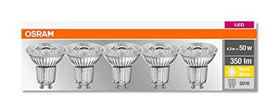 OSRAM HOMELIGHTING 4058075090460 LED-lamp Energielabel F (A - G) GU10 Reflector 4.3 W = 50 W Warmwit (Ø x l) 50 mm x 52 mm 5 stuk(s)