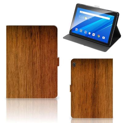 Lenovo Tab E10 Tablet | Book Cover | Donker Hout Lenovo Tab E10 Tablet | Book Cover | Donker Hout
