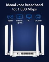 Cudy WR3000S draadloze router Gigabit Ethernet Dual-band (2.4 GHz / 5 GHz) - thumbnail